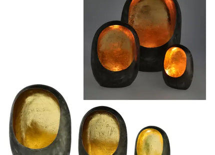 GOA Windlichter 3er-Set - Exotische Dekorative Laternen, ca. 40cm Höhe TK Gruppe® Grosshandel 