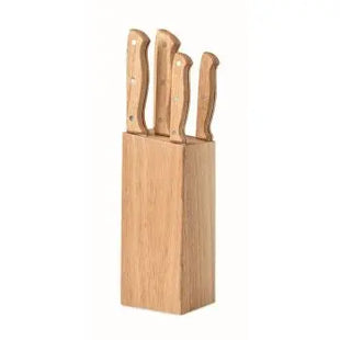 GOURMET 5-teiliger Messerblock aus Holz – Professionelle Qualität für Ihre Küche TK Gruppe® Grosshandel 
