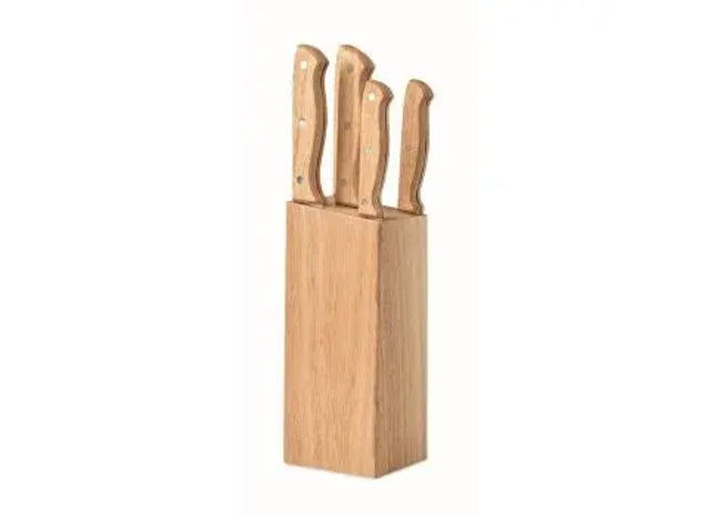GOURMET 5-teiliger Messerblock aus Holz – Professionelle Qualität für Ihre Küche TK Gruppe® Grosshandel 