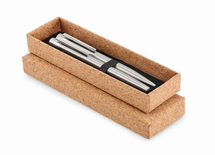 GRAZ SET Schreibgeräte aus Edelstahl: Kugelschreiber & Tintenroller – Mattsilber TK Gruppe® Grosshandel 