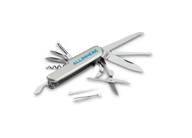 GRODEN Taschenmesser in Satinsilber - Robustes und elegantes Multifunktionswerkzeug TK Gruppe® Grosshandel 