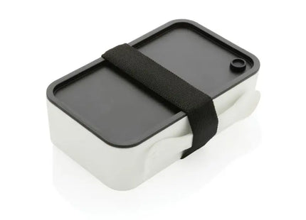 GRS RPP Lunchbox mit Göffel - Weiße Recycling-Brotdose, Nachhaltige Lebensmittelaufbewahrung TK Gruppe® Grosshandel 