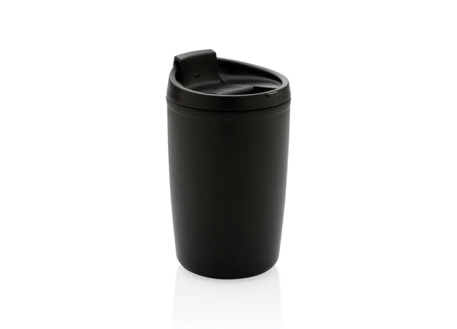 GRS Recycelter PP-Becher mit Flip-Deckel - Elegantes Schwarz TK Gruppe® Grosshandel 