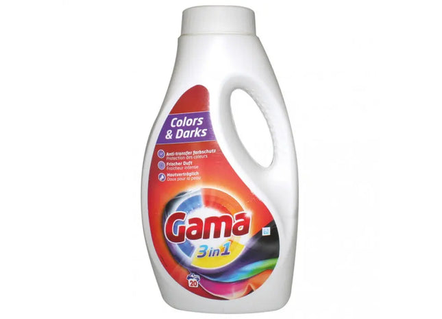 Gama Flüssigwaschmittel Color, 1L - Buntes Wäschewaschen, 20 Ladungen TK Gruppe® Grosshandel 