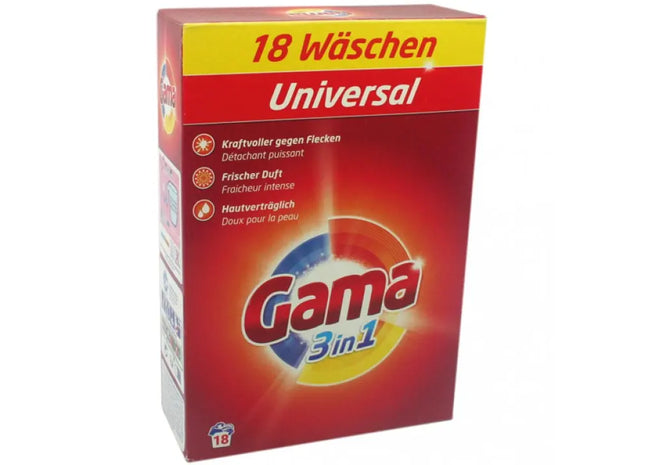 Gama Universal-Waschmittel, 1,08kg Packung - 18 Waschladungen Vielseitiger Reiniger TK Gruppe® Grosshandel 