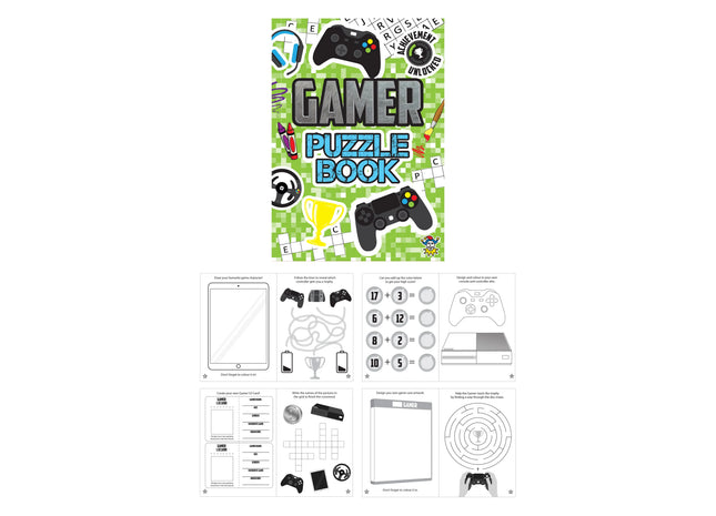 Gamer Rätselbuch, 10,5 x 14,5 cm, 16 Seiten - Spaß & Spiele für Denksport-Fans TK Gruppe® Grosshandel 