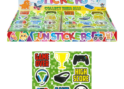 Gamer Sticker Set, 10x11,5 cm, 12 Stück Pro Karte - Dekorative Gaming Aufkleber TK Gruppe® Grosshandel 