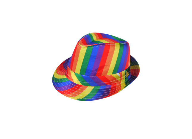 Gangsterhütte Pride für Erwachsene - Regenbogen Kostümzubehör TK Gruppe® Grosshandel 