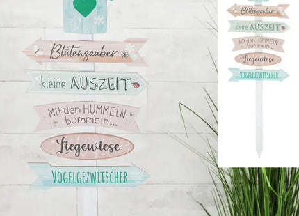 Garten-Bildwegweiser 'Garten2', ca. 76 cm hoch - Dekoratives Gartenelement TK Gruppe® Grosshandel 