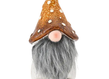 Gartenzwerg mit grauem Bart, Charmante Figur, 22 cm Höhe TK Gruppe® Grosshandel 