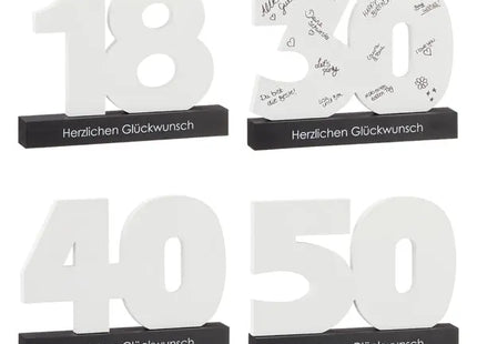 Gästebuch-Set mit Geburtstagszahlen, 4er-Pack - Perfekte Erinnerung für jeden Geburtstag TK Gruppe® Grosshandel 
