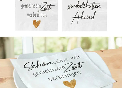 Gästeservietten, 2 pro Set, 20er Pack - Elegante Einwegservietten für festliche Anlässe TK Gruppe® Grosshandel 