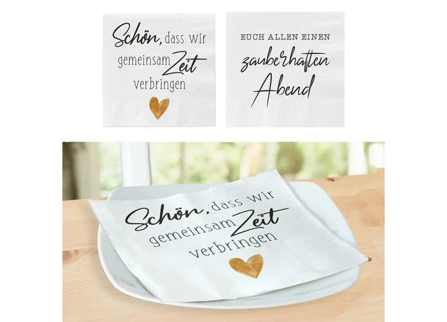 Gästeservietten, 2 pro Set, 20er Pack - Elegante Einwegservietten für festliche Anlässe TK Gruppe® Grosshandel 