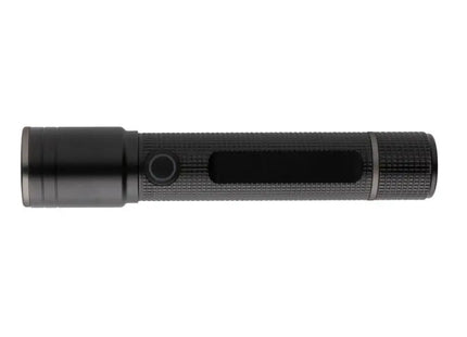 Gear X Taschenlampe aus recyceltem Aluminium mit USB-Akku - Schwarz, nachhaltig und leistungsstark TK Gruppe® Grosshandel 