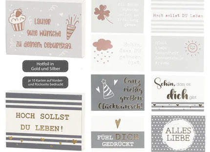Geburtstags-Geschenkbox mit 10 Glückwunschkarten, 2er-Set TK Gruppe® Grosshandel 