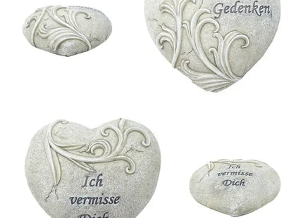 Gedenkherz mit Botschaft, Groß, 2er-Set, ca. 13cm TK Gruppe® Grosshandel 