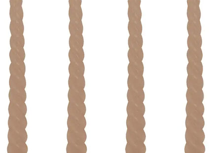 Gedrehte Stabkerzen, 4er-Set in Taupe, 20cm - Elegantes Spiraldesign TK Gruppe® Grosshandel 