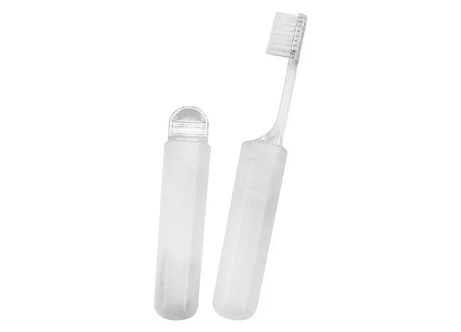 Gefrostete Glasklare Reise-Zahnbürste – Hygienisch & Stilvoll Unterwegs TK Gruppe® Grosshandel 