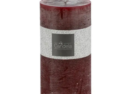 Gefrostete Stumpenkerze, Beerenfarbe, Mittel, 7x13cm - Stilvolle Deko-Leuchte für besondere Anlässe TK Gruppe® Grosshandel 