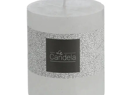 Gefrostete Stumpenkerze, weiß, klein, 7x8cm – Elegante und gemütliche Wohnungsdekoration TK Gruppe® Grosshandel 