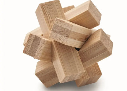Holzpuzzle/Gehirnjogging Bambus CUBENATS - Holz: Herausforderndes Puzzle für kniffligen Gehirnspaß TK Gruppe® Grosshandel 