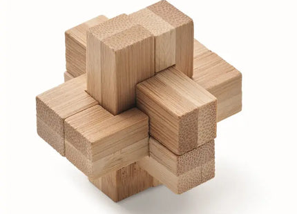 Holzpuzzle/Gehirnjogging Bambus SQUARENATS - Holz: Klassisches Denkspiel für die ganze Familie TK Gruppe® Grosshandel 