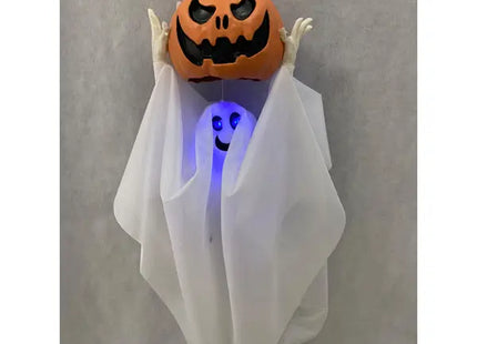 Geist mit Kürbiskopf, animiert - Halloween-Deko, ca. 90cm hoch TK Gruppe® Grosshandel 