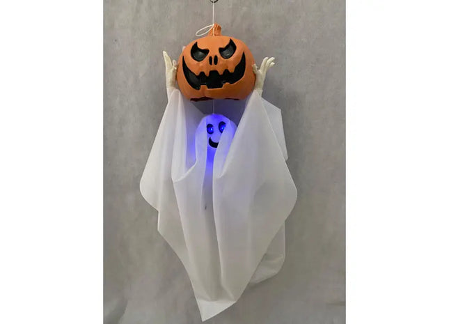 Geist mit Kürbiskopf, animiert - Halloween-Deko, ca. 90cm hoch TK Gruppe® Grosshandel 