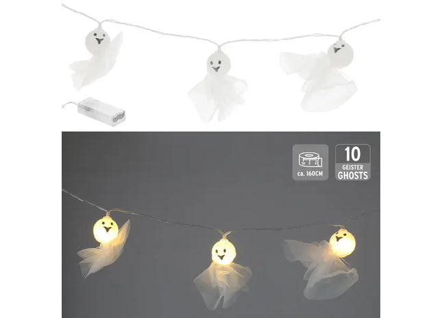 Geister LED Lichterkette, Deko-Licht, 160cm Länge, Stimmungslicht TK Gruppe® Grosshandel 