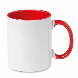 Gekleurde Sublimation Mok SUBLIMCOLY - Rot, Personalisierbarer Keramikbecher, Hochwertig, Spülmaschinenfest TK Gruppe® Grosshandel 