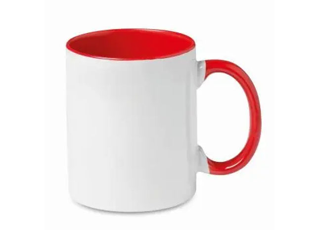 Gekleurde Sublimation Mok SUBLIMCOLY - Rot, Personalisierbarer Keramikbecher, Hochwertig, Spülmaschinenfest TK Gruppe® Grosshandel 
