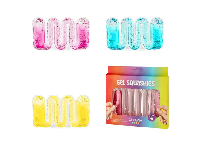 Gel-Quetschbälle, 3er Set - Weiche, drückbare Entspannungshilfen TK Gruppe® Grosshandel 