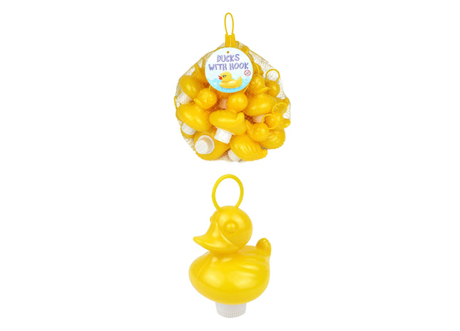 Gelbe Ente 7 cm mit Haken, Beschwert – ideal für Teich und Dekoration TK Gruppe® Grosshandel 