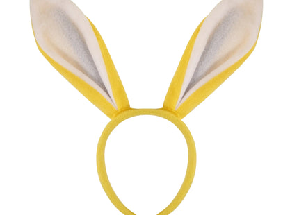 Gelbe Hasenohren Stirnband 27x28cm - Osterhase Kopfschmuck für Kinder & Erwachsene TK Gruppe® Grosshandel 