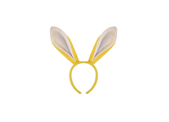 Gelbe Hasenohren Stirnband 27x28cm - Osterhase Kopfschmuck für Kinder & Erwachsene TK Gruppe® Grosshandel 