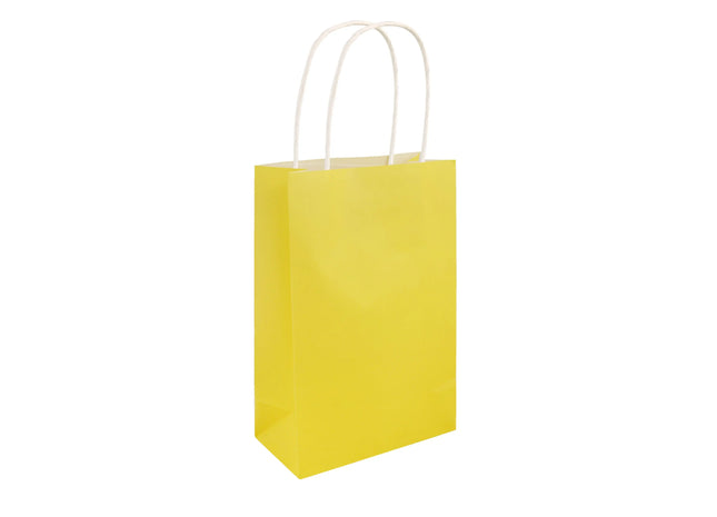 Gelbe Tragetasche mit Henkeln, 14x21x7 cm - Ideal für Geschenk & Alltag TK Gruppe® Grosshandel 