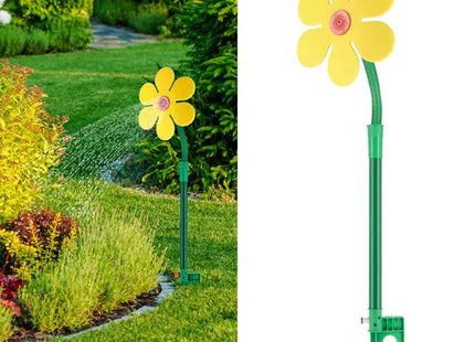 Gelber Blumen-Gartensprinkler, Dekorative Bewässerung, 105cm TK Gruppe® Grosshandel 