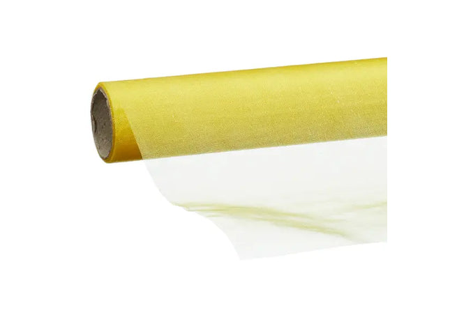 Gelber Organza Dekostoff - 35cm x 200cm, Elegantes Transparentes Material TK Gruppe® Grosshandel 