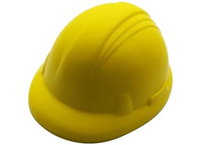 Gelber Philip Anti-Stress Bauhelm aus PU Schaum - Entspannungs-Accessoire TK Gruppe® Grosshandel 