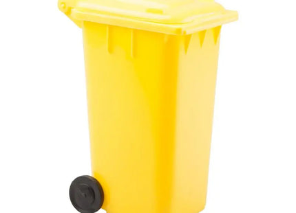 Gelber Stiftebehälter im Dustbin-Design - Kreativer Schreibtisch-Organizer TK Gruppe® Grosshandel 