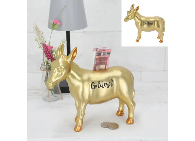 Geldeinhorn-Spardose, ca. 21cm - Niedliches Aufbewahrungsgefäß für Münzen und Scheine TK Gruppe® Grosshandel 