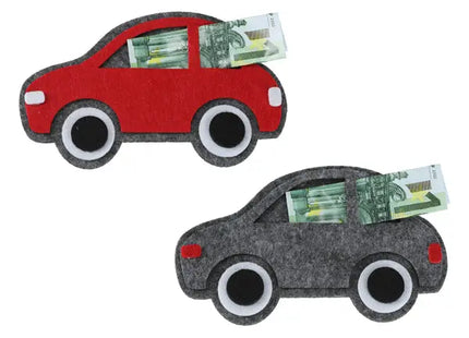 Geldgeschenk Auto Filz, 2er-Set – Stilvolle Geschenkverpackung | Moderne Filz Auto Geldhalter TK Gruppe® Grosshandel 