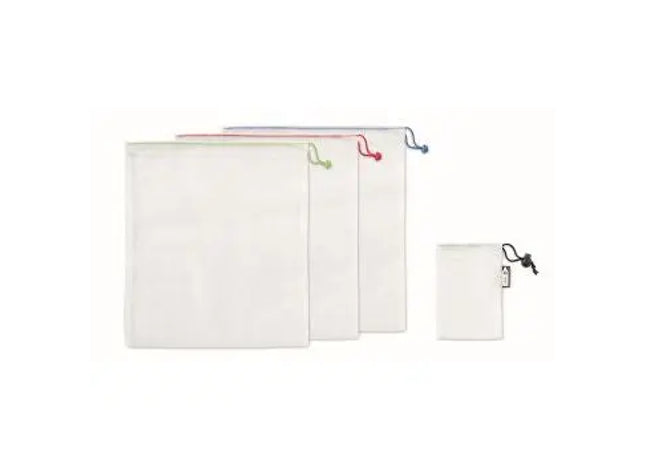 VEGGIE SET RPET, 3-teilige Obst-/Gemüsenetze – Weiß TK Gruppe® Grosshandel 