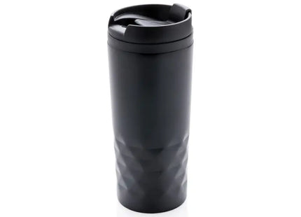 Geometrischer Becher - Schwarz - Stilvoller Thermobecher mit Doppelwand-Isolierung - Robust und Modern TK Gruppe® Grosshandel 