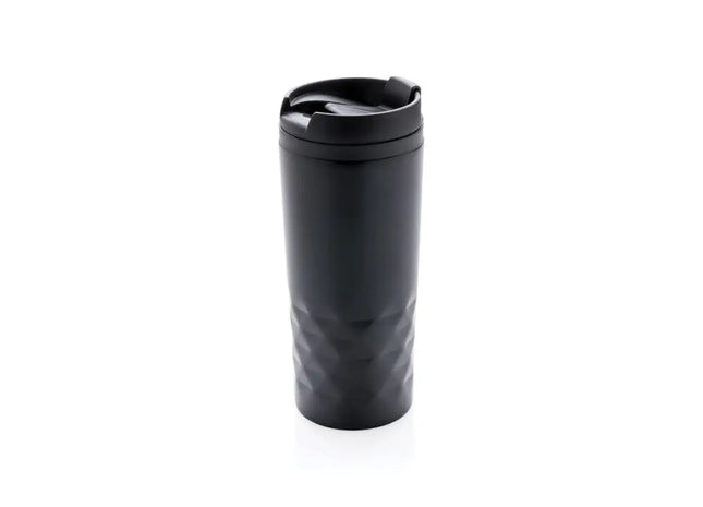 Geometrischer Becher - Schwarz - Stilvoller Thermobecher mit Doppelwand-Isolierung - Robust und Modern TK Gruppe® Grosshandel 