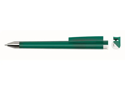 Geos Frozen Si Dunkelgrüner Drehkugelschreiber: Eleganter Stift für präzise Schreibarbeiten TK Gruppe® Grosshandel 