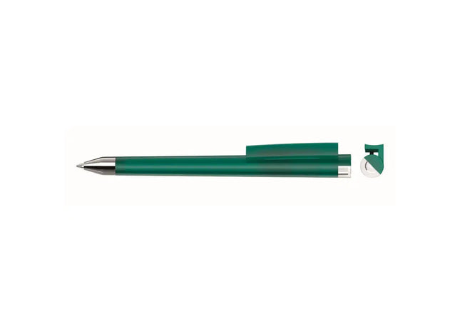Geos Frozen Si Dunkelgrüner Drehkugelschreiber: Eleganter Stift für präzise Schreibarbeiten TK Gruppe® Grosshandel 