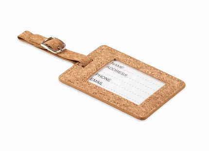 Gepäckanhänger Kork COCO in Beige - Stilvolles und umweltfreundliches Reisezubehör TK Gruppe® Grosshandel 