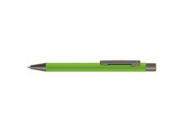 Geradliniger Gummi-Druckkugelschreiber, Hellgrün - Ergonomischer Retractable Ballpoint Pen TK Gruppe® Grosshandel 