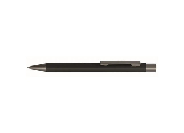 Geradliniger M-Druckkugelschreiber, Schwarz - Ergonomischer, langlebiger Retractable Ballpoint Pen TK Gruppe® Grosshandel 
